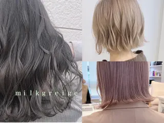 ミディアム 髪質改善カラー× 美髪ストレート前出のヘアスタイル