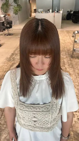 セミロング one momokaのヘアスタイル