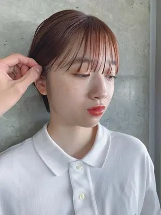 ショート カラー ボブパーマコテ巻き風 パーマNo1深江秀平のヘアスタイル