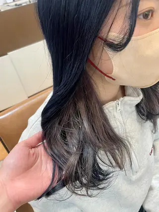 セミロング カラー SOYON なんば店所属・水島 真彩のヘアスタイル