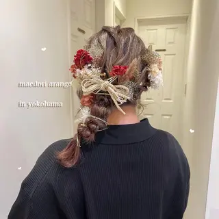 セミロング ヘアアレンジ エクステ/ハイトーン 🐏☁️miminaのヘアスタイル