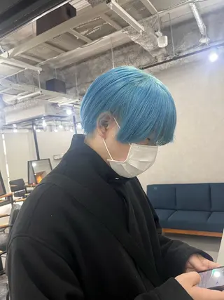 カラー メンズ UNBALANCE  OSAKA所属・縮毛矯正モデル 募集中Yuuriのヘアスタイル