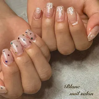 ショート Blanc ブランのネイルデザイン