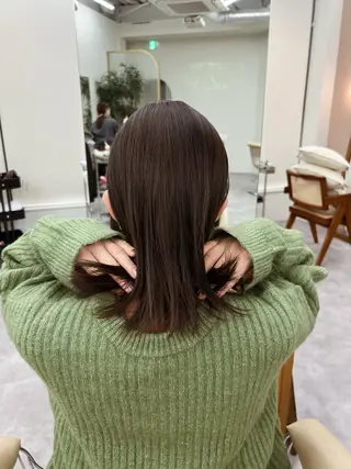 セミロング 似合わせ/顔周り / レイヤーのヘアスタイル