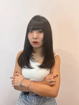 セミロング カラー 垢抜けのプロ🪄 honoのヘアスタイル