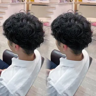 パーマ メンズ 透明感カラー💎✨/ 西中島/KUREAのヘアスタイル