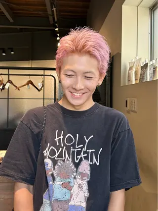 ショート カラー メンズ the　hinc所属・ひな🐥 ボブ/ハイトーン🫧のヘアスタイル