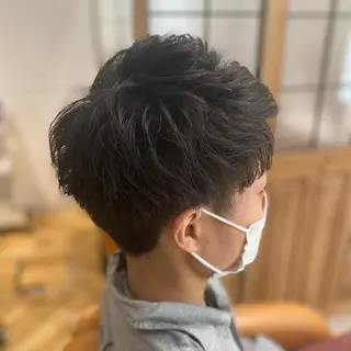 ショート カラー メンズ キッズ ✂︎ショート、ボブ、 レイヤー🩵YUMIのヘアスタイル