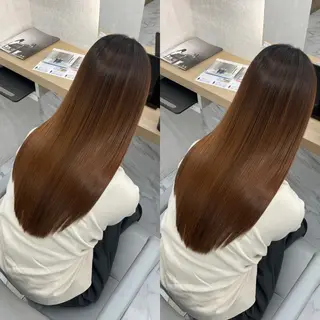 ロング youres hair 新宿3丁目店所属・🍫ハイトーン✖︎ 髪質改善🍫柴田のヘアスタイル