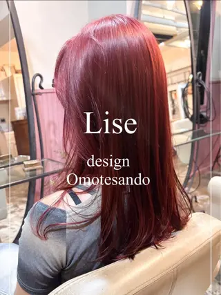 ロング カラー パーマ ヘアアレンジ メンズ 表参道Lise おおいしおりのヘアスタイル