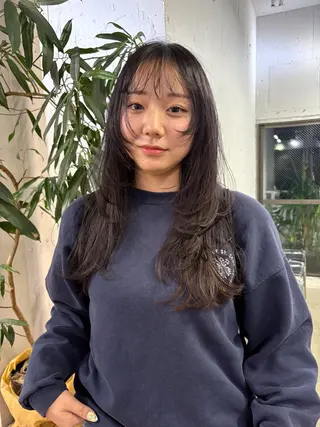 ロング カラー ハイトーン レイヤー🎀meiのヘアスタイル