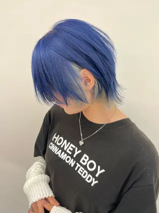 ショート カラー ヘアアレンジ SALOWIN梅田茶屋町店所属・ウルフレイヤーカット /チヒロのヘアスタイル