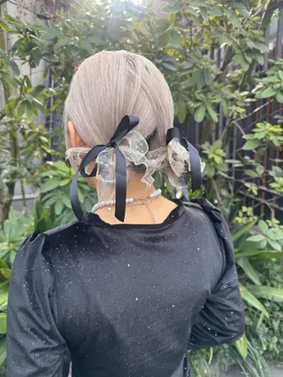 ミディアム ヘアアレンジ 🎗️【ヘアセット 美眉】吉川玲🎗️のヘアスタイル