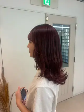 セミロング キッズ 室谷 ゆりあのヘアスタイル