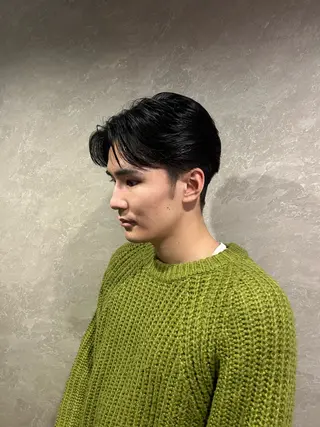 メンズ 新宿 韓国 シャドウパーマ 志龍のヘアスタイル