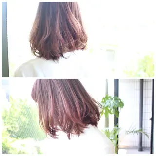 セミロング カラー BOB🌟ハイトーン /ブリーチ/TAKUのヘアスタイル