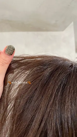 セミロング 🪩サクヤ🪩暗髪 カラー/ワイドバングのヘアスタイル