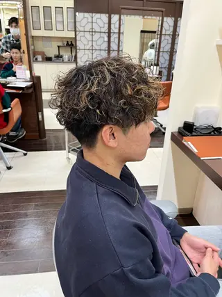 ショート パーマ メンズ AROH  men's cut&men's perm 船橋店所属・🧊メンズ特化🧊 高木航希のヘアスタイル