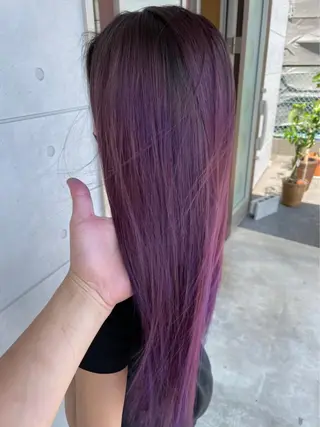 ロング カラー 山本 愛華のヘアスタイル