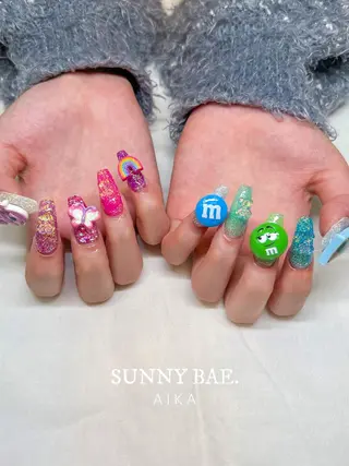 ロング ネイル SUNNY BAE.所属・Made By AIKAのネイルデザイン