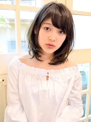 ミディアム カラー 小顔ショート✁ ⁂Yukari⁂のヘアスタイル