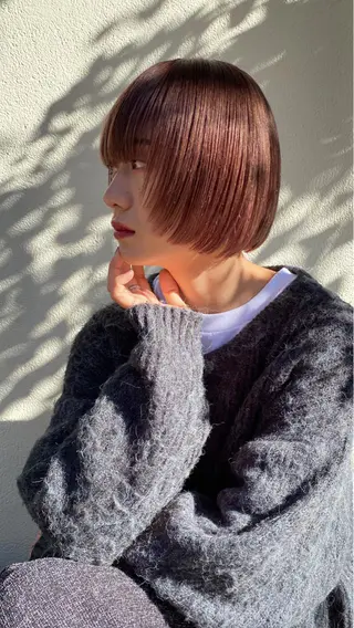 ショート Ririkoボブ 透明感カラー🤍のヘアスタイル