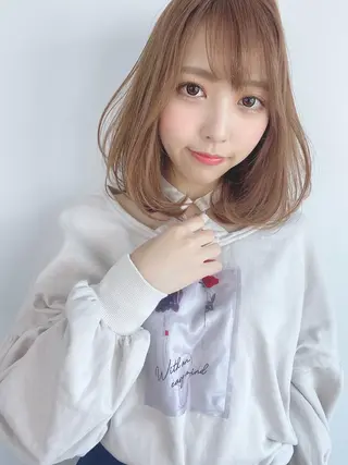 セミロング カラー 梅田茶屋町 Yutaのヘアスタイル