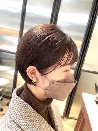 ショート カラー BEBE所属・ご新規様限定 透明感カラーKANAのヘアスタイル