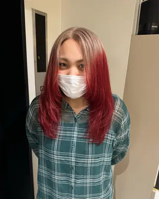 セミロング カラー Maria 梅田/デザインカラーのヘアスタイル