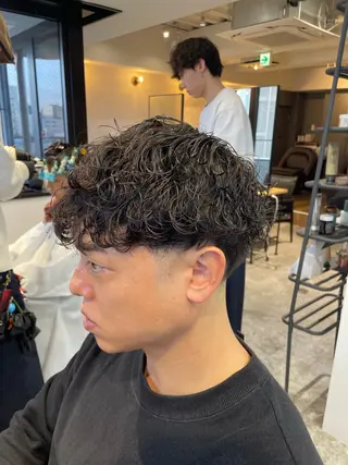 ショート メンズパーマ梅田 ・川副史晶のヘアスタイル