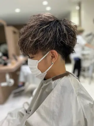 ショート カラー パーマ 店長/髪質改善 小早川周大のヘアスタイル