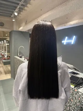ロング カラー せな立川レディース メンズカットモデルのヘアスタイル
