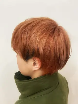 ショート カラー メンズ 艶髪矯正|ダイオウ シュナのヘアスタイル