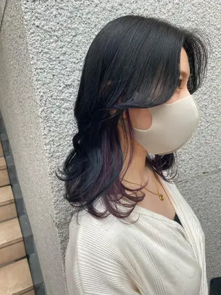 ミディアム カラー 💗💗韓国レイヤー yu-ki💗💗のヘアスタイル