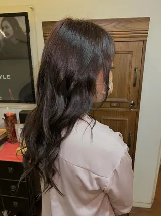 ロング カラー ヘアアレンジ 杉本 歩香のヘアスタイル