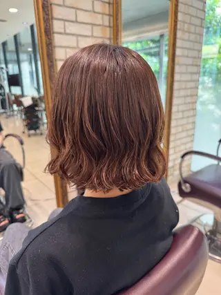 ショート コテ巻き風/ボブ パーマ🌼杉田 萌恵のヘアスタイル