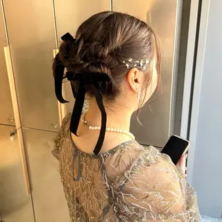 ミディアム ヘアアレンジ 艶感/ナチュラル 🌿マアヤのヘアスタイル