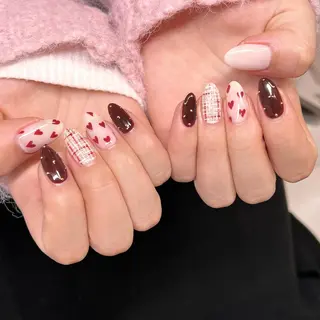 セミロング ネイル マツエク・マツパ REVIA_nail maiのネイルデザイン
