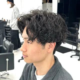 ショート パーマ メンズ 【メンズパーマ特化】 🍏網中勇喜のヘアスタイル