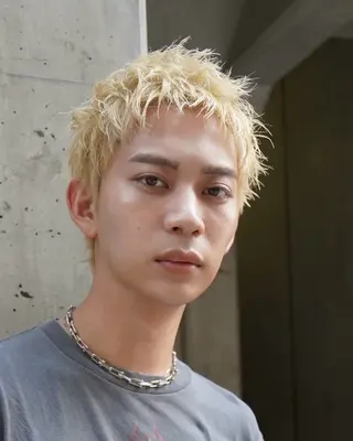 ショート カラー メンズ スパイキーショート メンズ特化/鈴木美璃のヘアスタイル