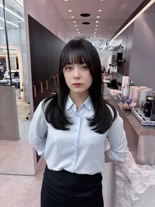 セミロング 髪質改善/縮毛矯正/ 韓国ヘア/矢野のヘアスタイル