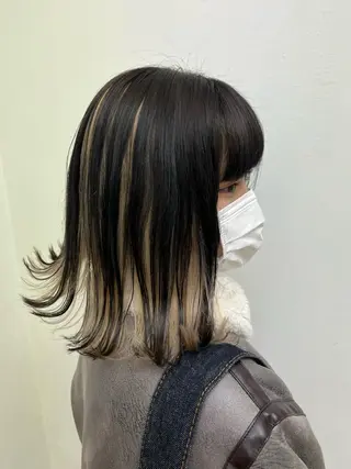 ミディアム カラー 🌻透明感カラー🌻 阿井希良梨のヘアスタイル