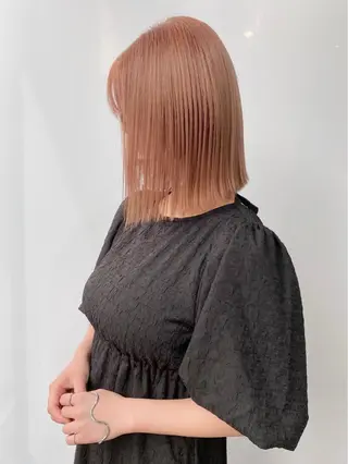 ミディアム カラー Piaコータロー ハイトーン&‪ボブのヘアスタイル