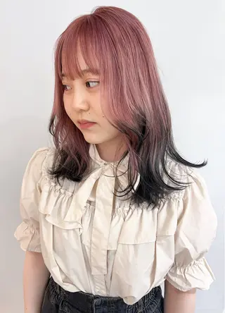 セミロング Kva所属・ウルフ/ハイトーン /髪質改善/AIRIのヘアスタイル