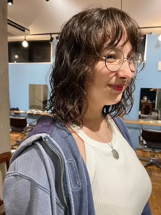 パーマ 暖色/パーマ 🌼クニトウメイのヘアスタイル