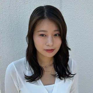 ミディアム 🎀ハイトーン/ 艶カラー/夕月🎀のヘアスタイル