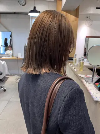 ミディアム カラー ナチュラルなヘア /ヨシダトモキのヘアスタイル