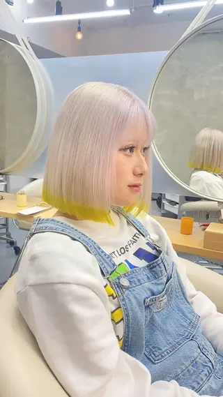 ミディアム カラー メンズ soi所属・ケアブリーチ/ツヤ髪 /ハイトーン/西村のヘアスタイル