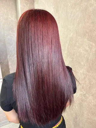 ロング かがみはやと 髪質改善/縮毛矯正のヘアスタイル