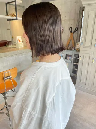 ミディアム sea by luvismけやき通り2号店所属・ボブ/ショート/ 縮毛矯正/岸本恭明のヘアスタイル